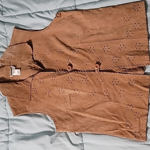 Coldwater Creek 100% Leather Vest Women's‎ Size M